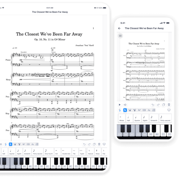Online collaborative music notation software flat